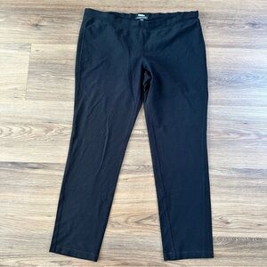 Eileen Fisher Size Medium* Black Washable Crepe Ankle Pull On Pant Stretch Taper